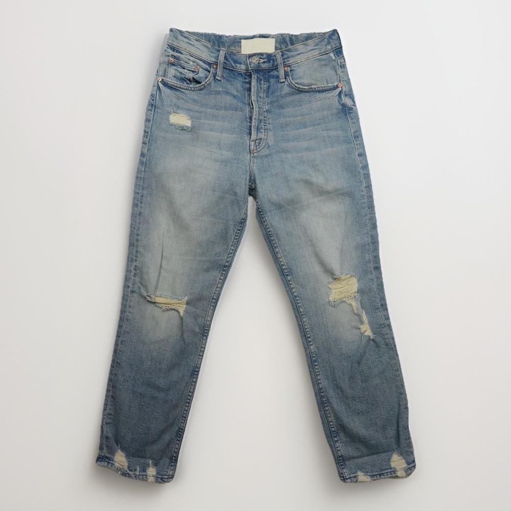 Mother Superior Tomcat Jeans Women's 27 Confession Distressed Ankle‎ Button Fly